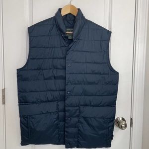 Woolrich Vest Wool Puffer Navy Blue Men's Medium (like New)
